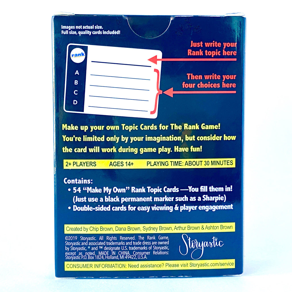 The Rank Game: Make My Own Pack (Standalone & Expansion Pack)