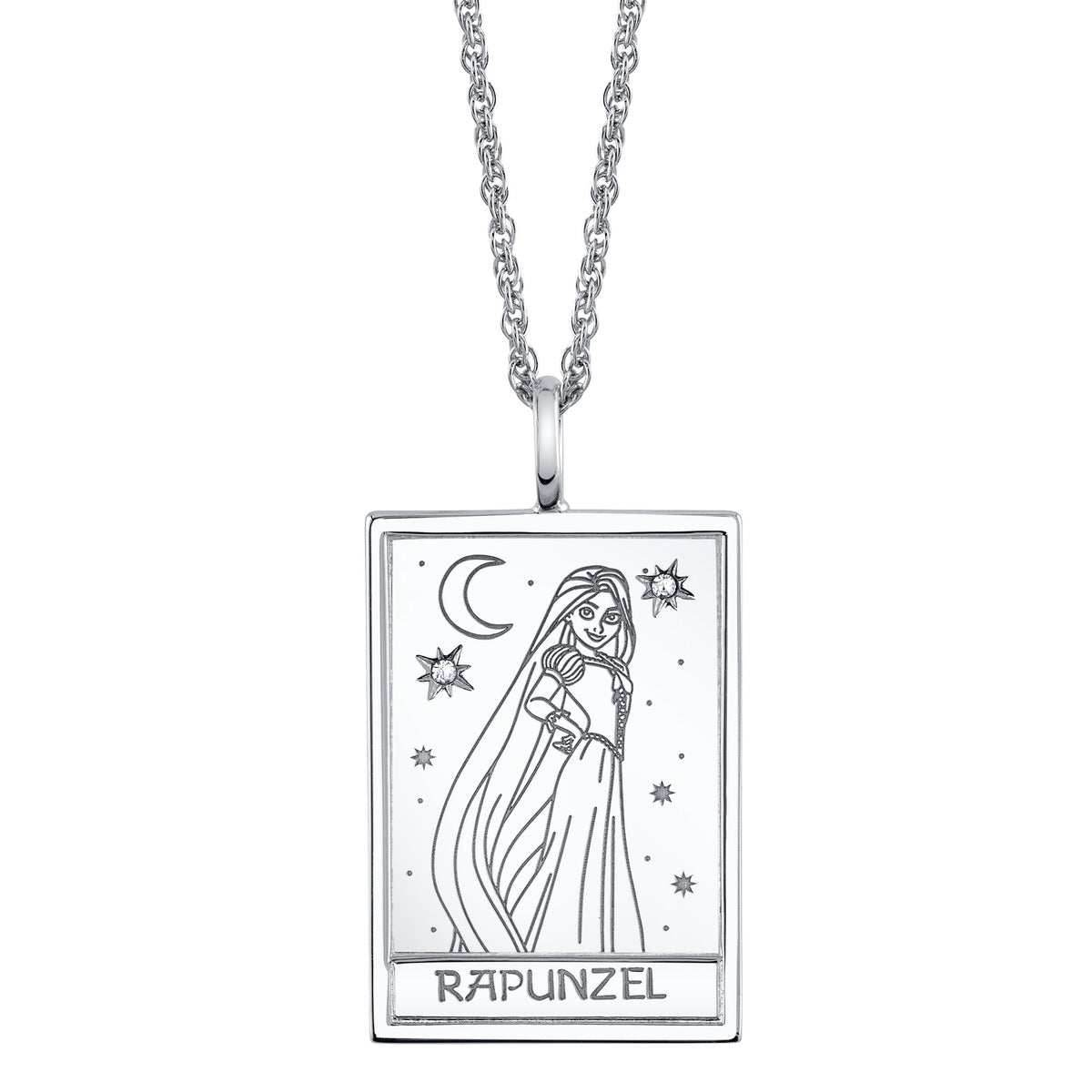 Disney X RockLove TANGLED Rapunzel Tablet Necklace - Sterling Silver