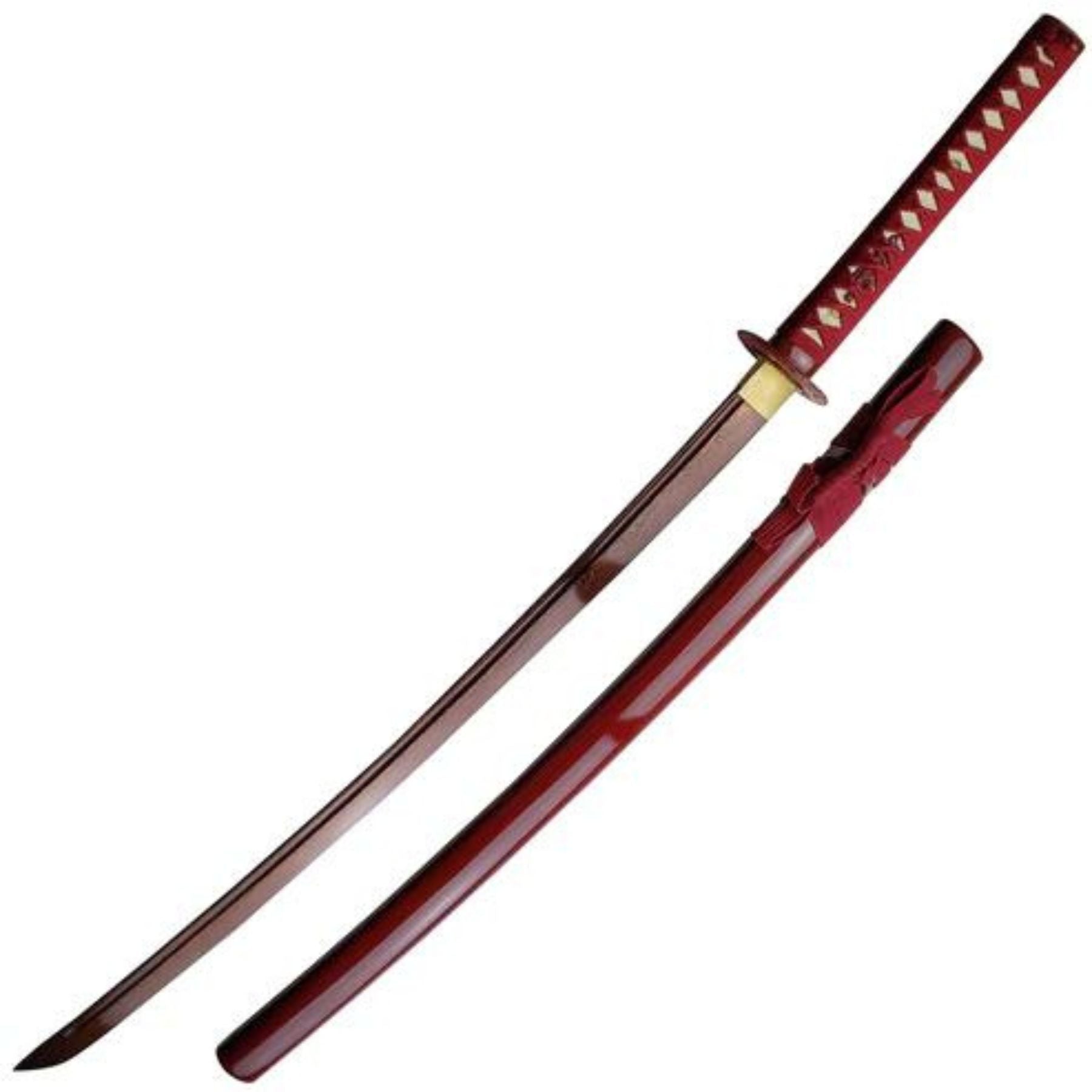 Rare Red Damascus Steel Katana-1