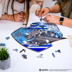 Wooden jigsaw puzzle Harry Potter Ravenclaw™ Gameplay