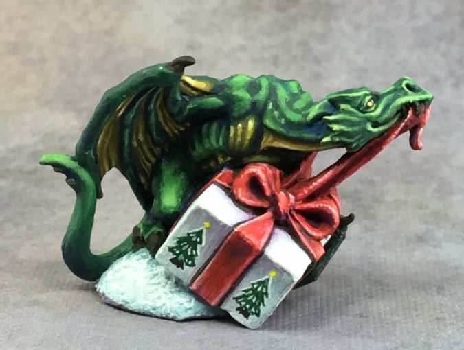 Reaper Miniatures Holiday: Christmas Wrapping Dragon - 
