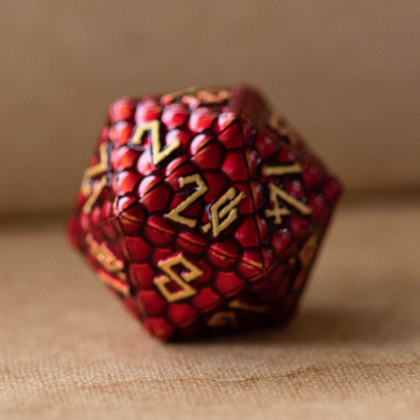 Red Dragon's Egg Metal Dice Set - 