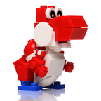 Friendly Red Dino - Custom Set made using LEGO parts - 