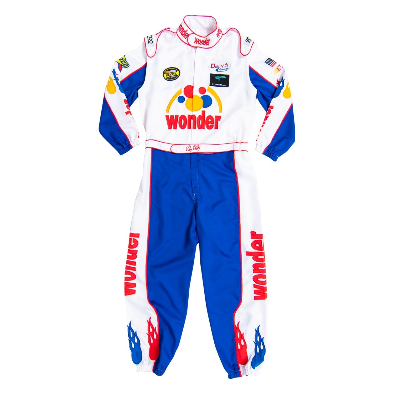Ricky Bobby Driver Deluxe Jumpsuit and Hat Halloween Costume Cosplay