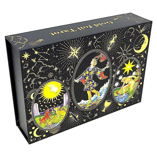 Rider-Waite Black Gold Foil Tarot Card Box Gift Set - 