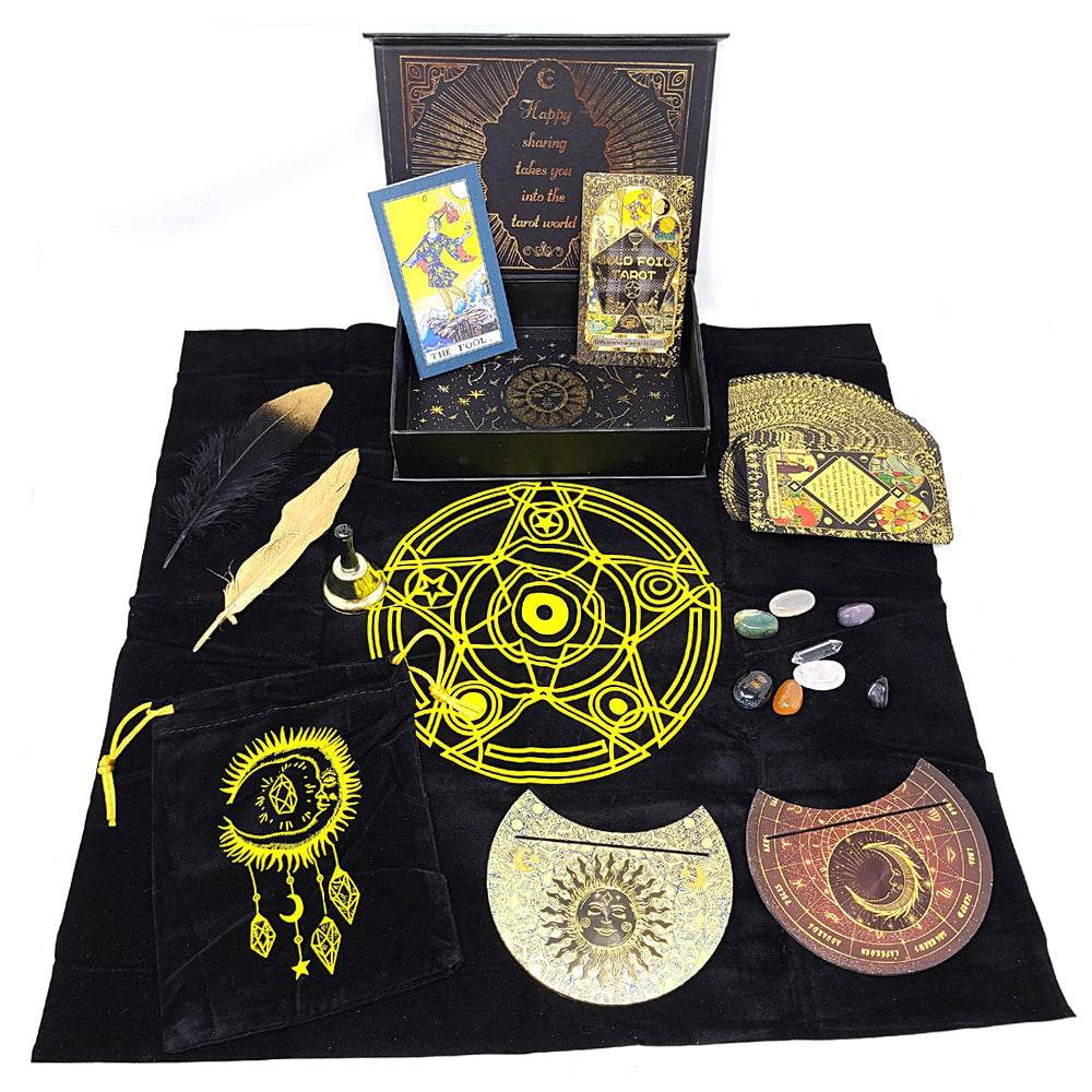 Rider-Waite Black Gold Foil Tarot Card Box Gift Set - 