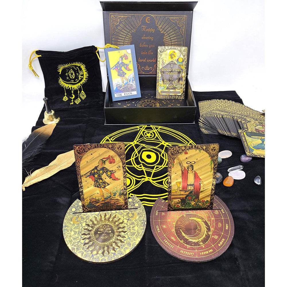 Rider-Waite Black Gold Foil Tarot Card Box Gift Set - 
