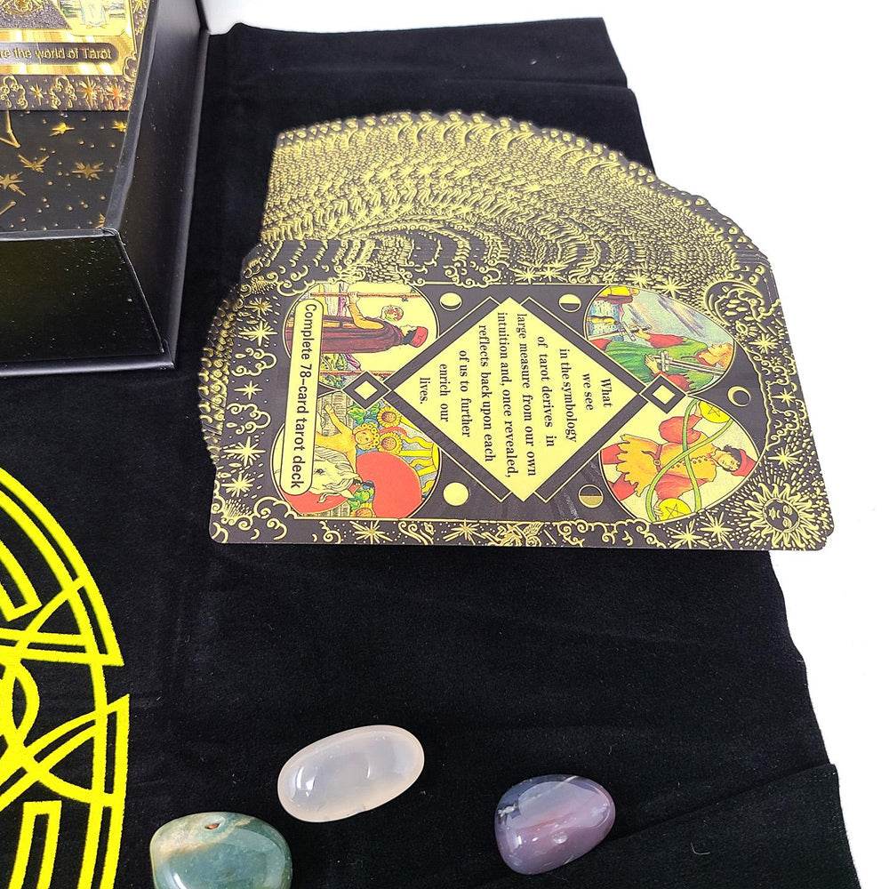 Rider-Waite Black Gold Foil Tarot Card Box Gift Set - 