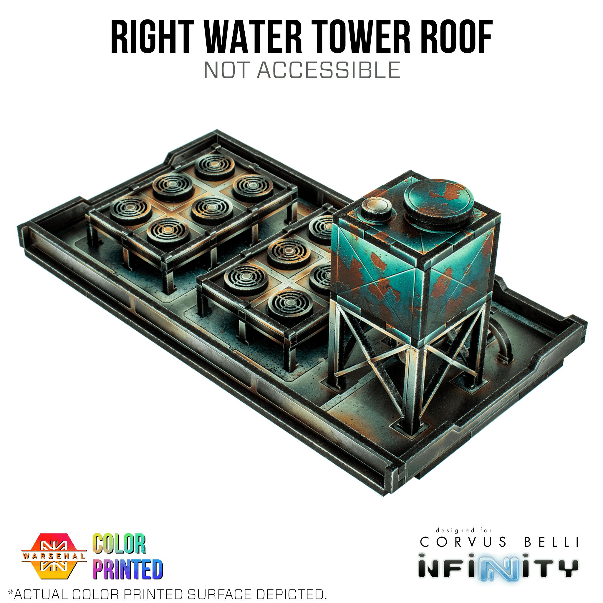 Xiguan Components - Roofs - Right Water Tower / Color Printed