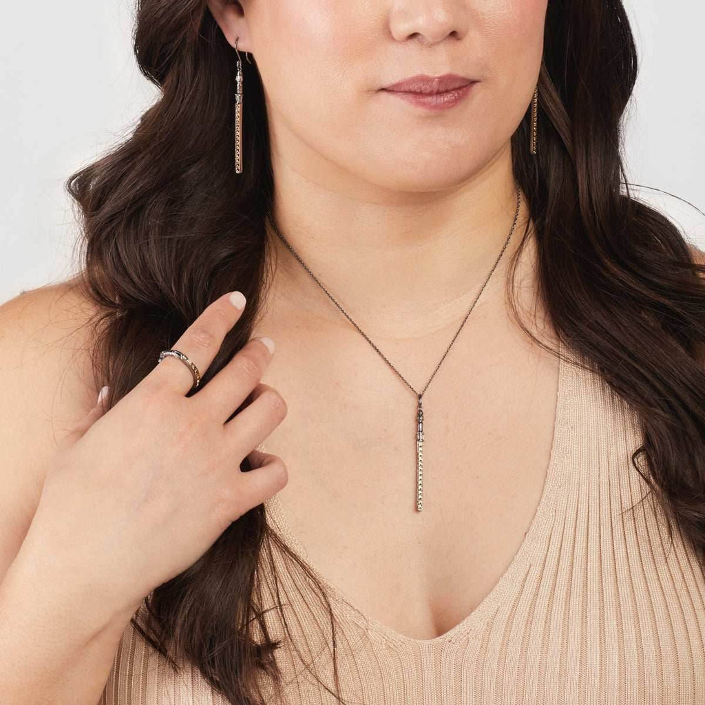 Star Wars X RockLove Rey Crystal Lightsaber Necklace - 