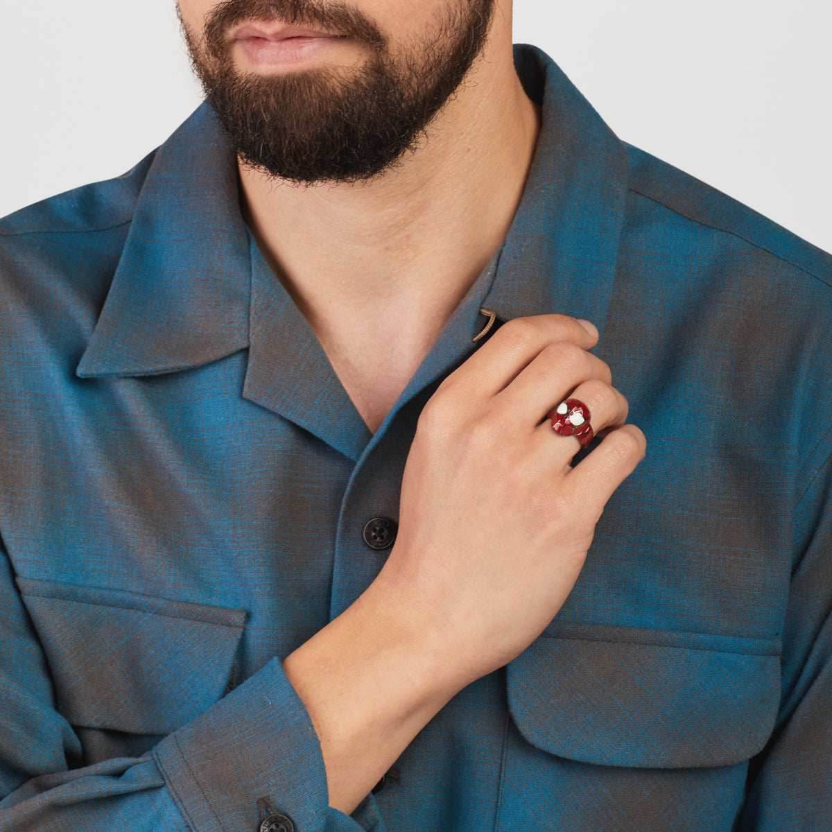 Marvel X RockLove SPIDER-MAN Peter Parker Mask Ring - Size 6