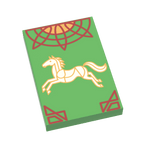Rohan Banner (LOTR) - B3 Customs Printed 2x3 Tile - 