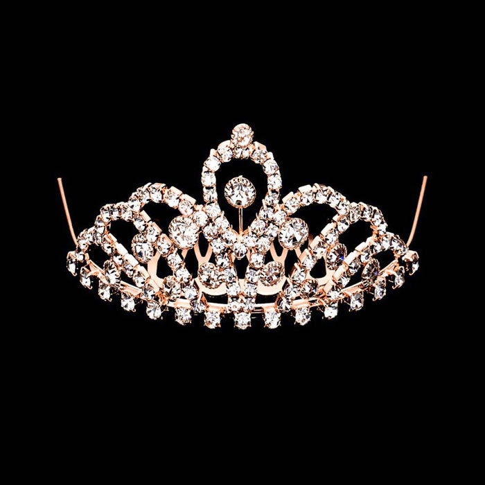 Mini Crystal Rhinestone Pave Princess Tiara