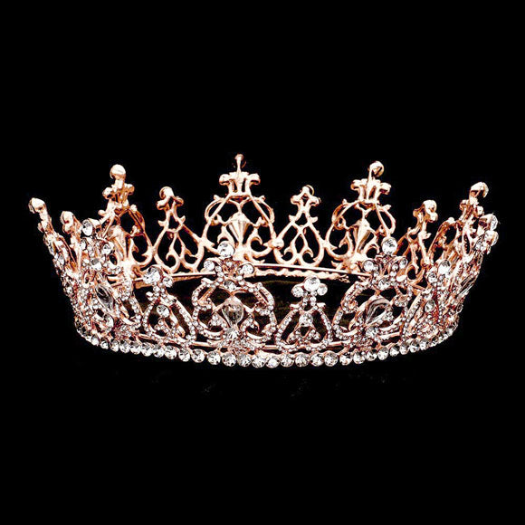 Stone Embellished Crown Tiara