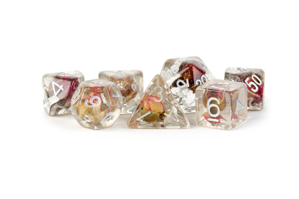 Rose Dice 16mm Resin Poly Dice Set