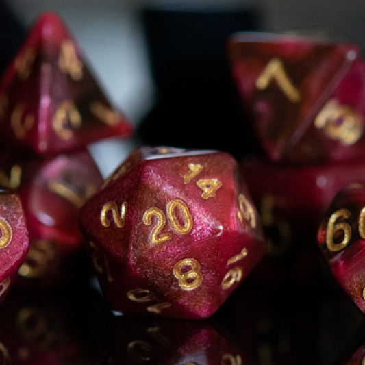 Rosette Nebula Acrylic Dice Set