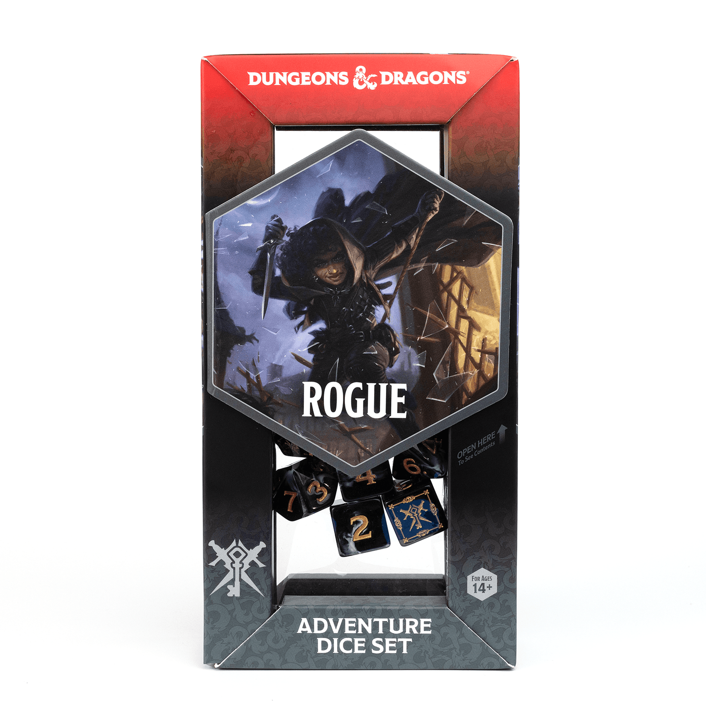 D&D Adventure Dice Set - Rogue Edition | Black 15pc Collection - 