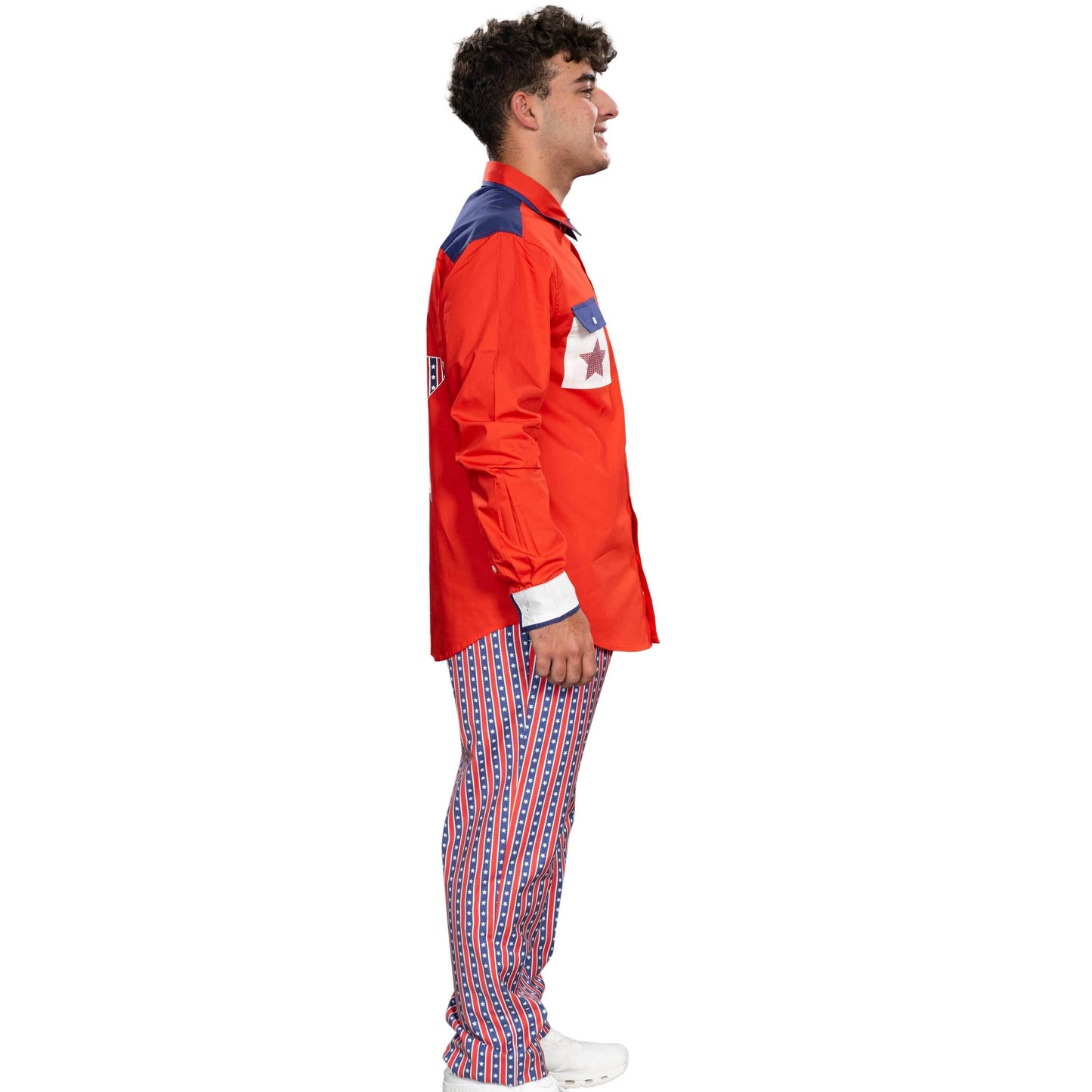 Roy Munson Character Bowling Movie Halloween Cosplay Shirt and Pants Costume Set - S