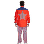 Roy Munson Character Bowling Movie Halloween Cosplay Shirt and Pants Costume Set - S