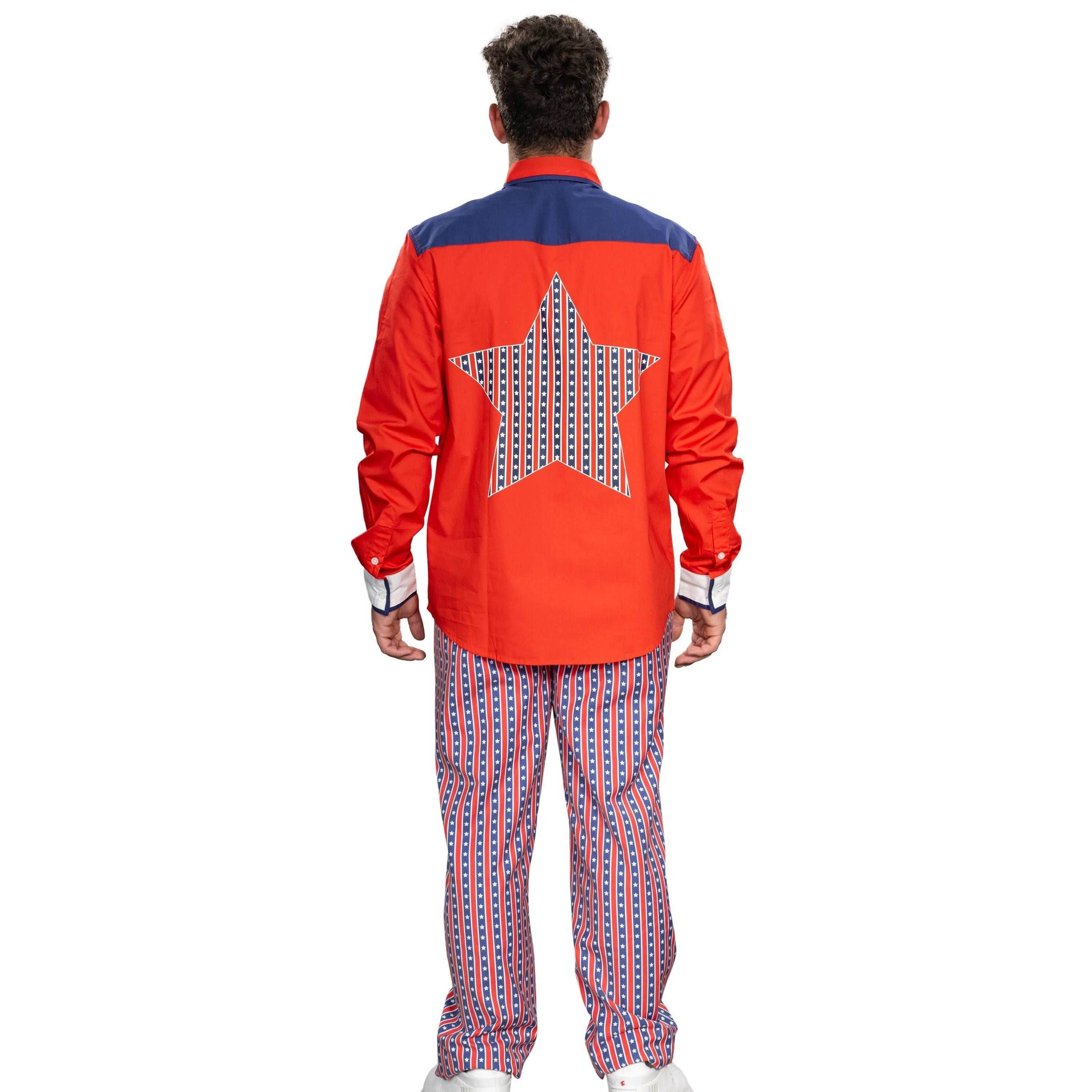 Roy Munson Character Bowling Movie Halloween Cosplay Shirt and Pants Costume Set - S