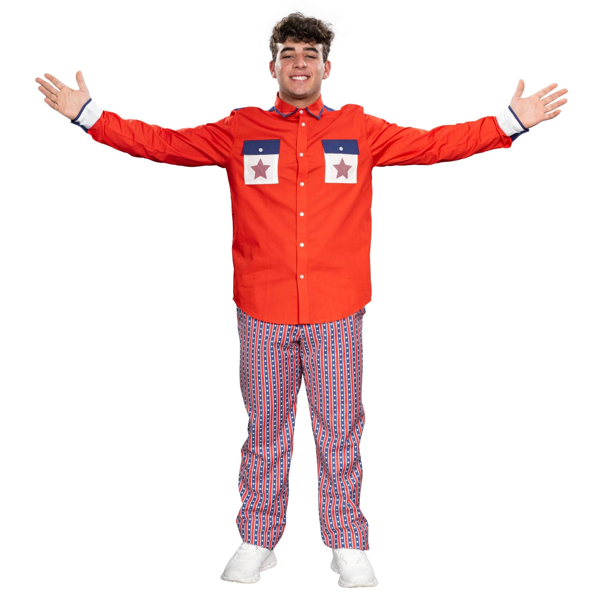 Roy Munson Character Bowling Movie Halloween Cosplay Shirt and Pants Costume Set - S