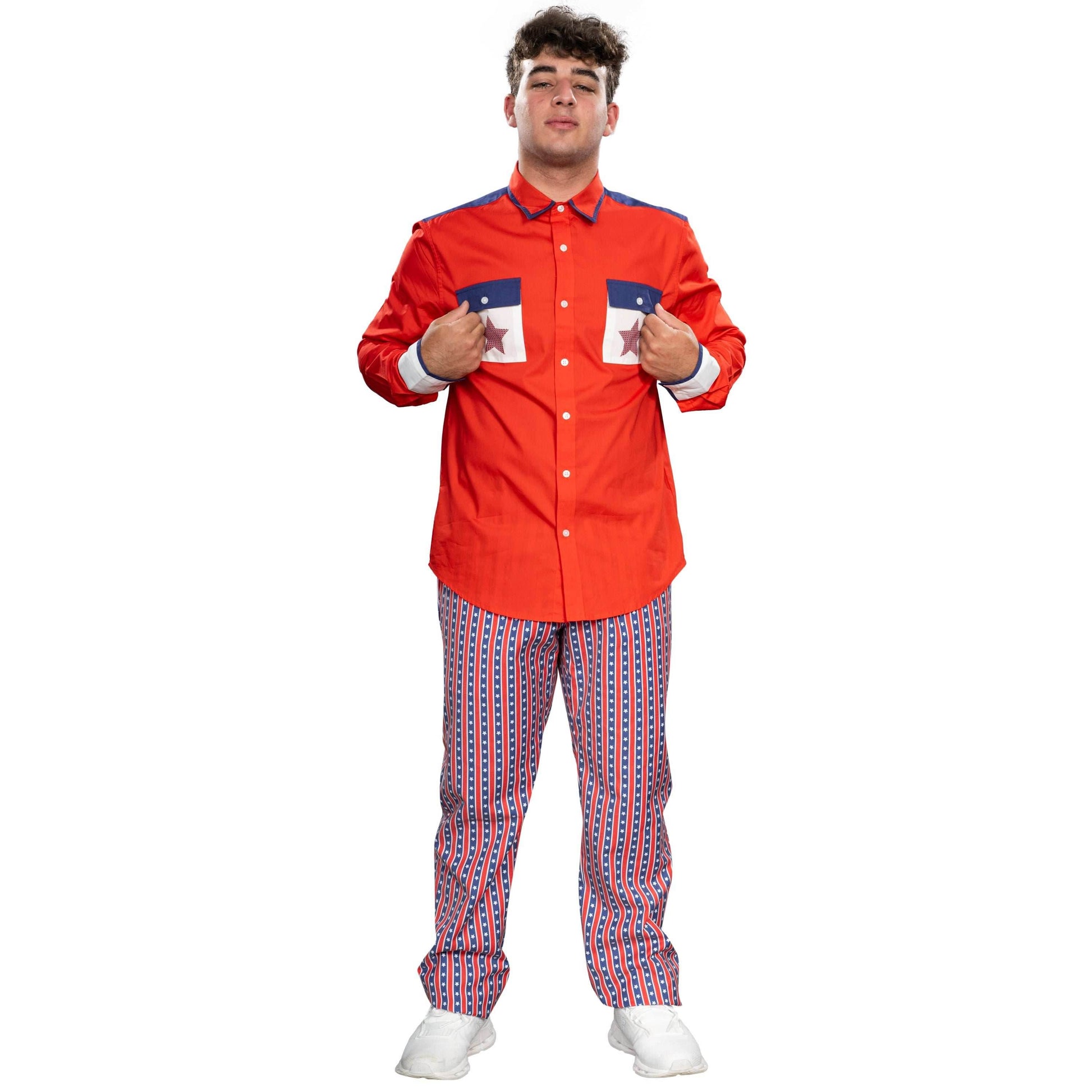 Roy Munson Character Bowling Movie Halloween Cosplay Shirt and Pants Costume Set - S