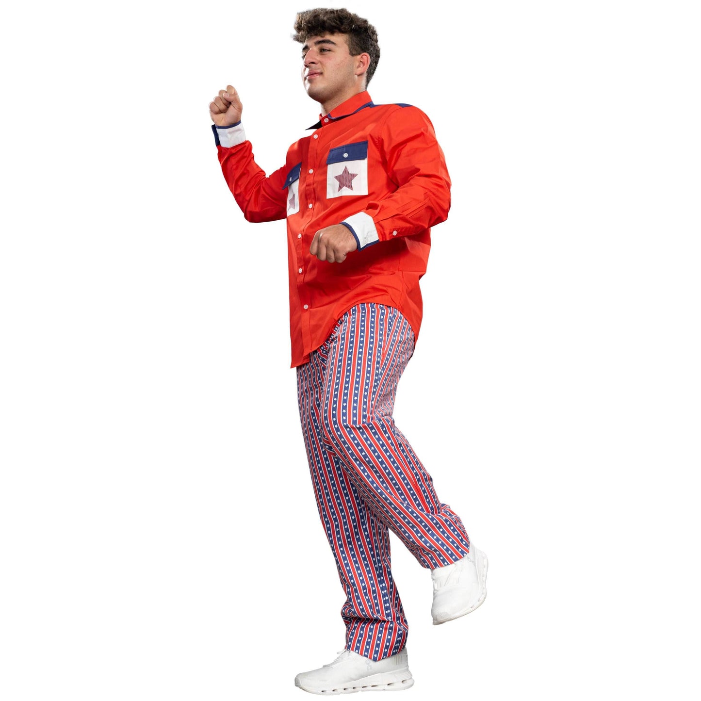 Roy Munson Character Bowling Movie Halloween Cosplay Shirt and Pants Costume Set - S