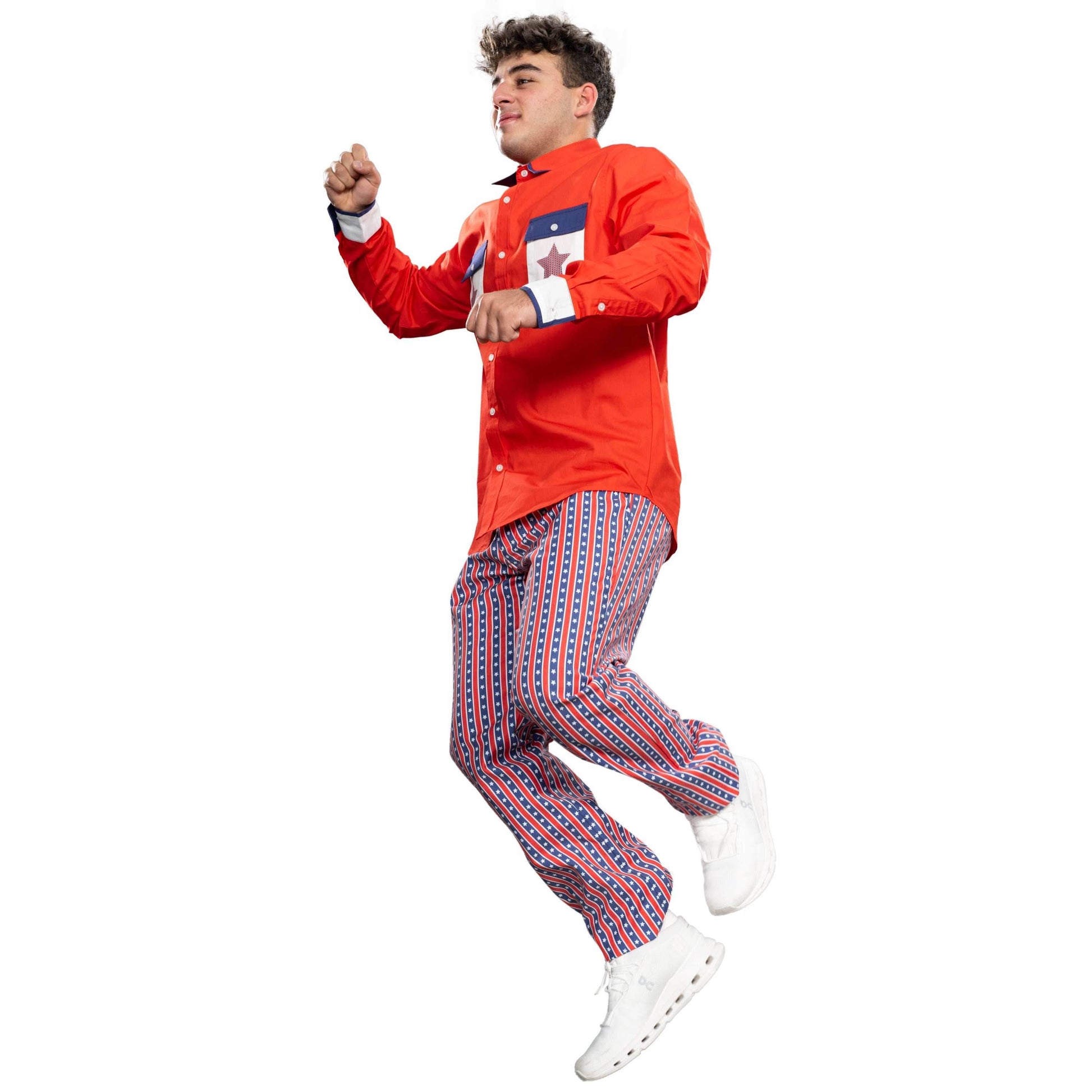 Roy Munson Character Bowling Movie Halloween Cosplay Shirt and Pants Costume Set - S