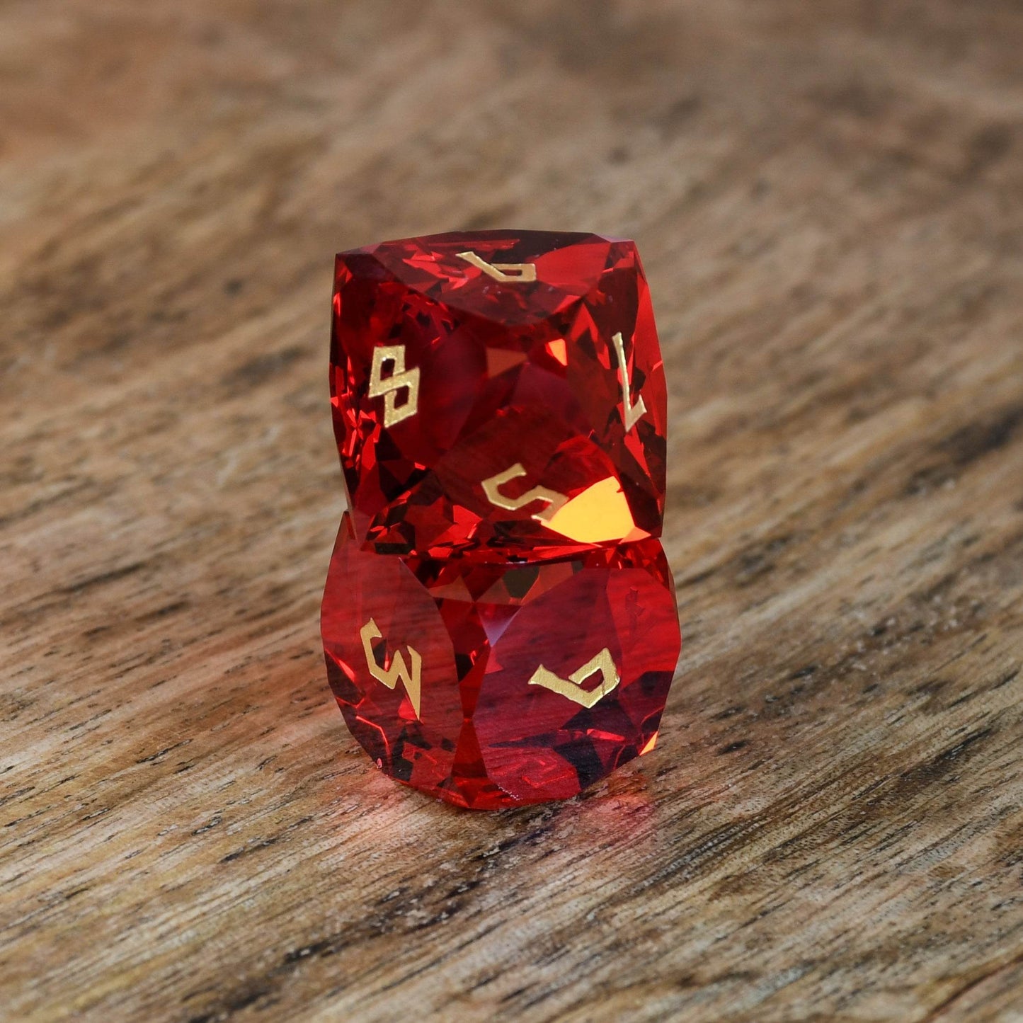 Ruby Multifaceted Glass Dice Set 'PRE-ORDER | SPRING EVENT DEAL' - 