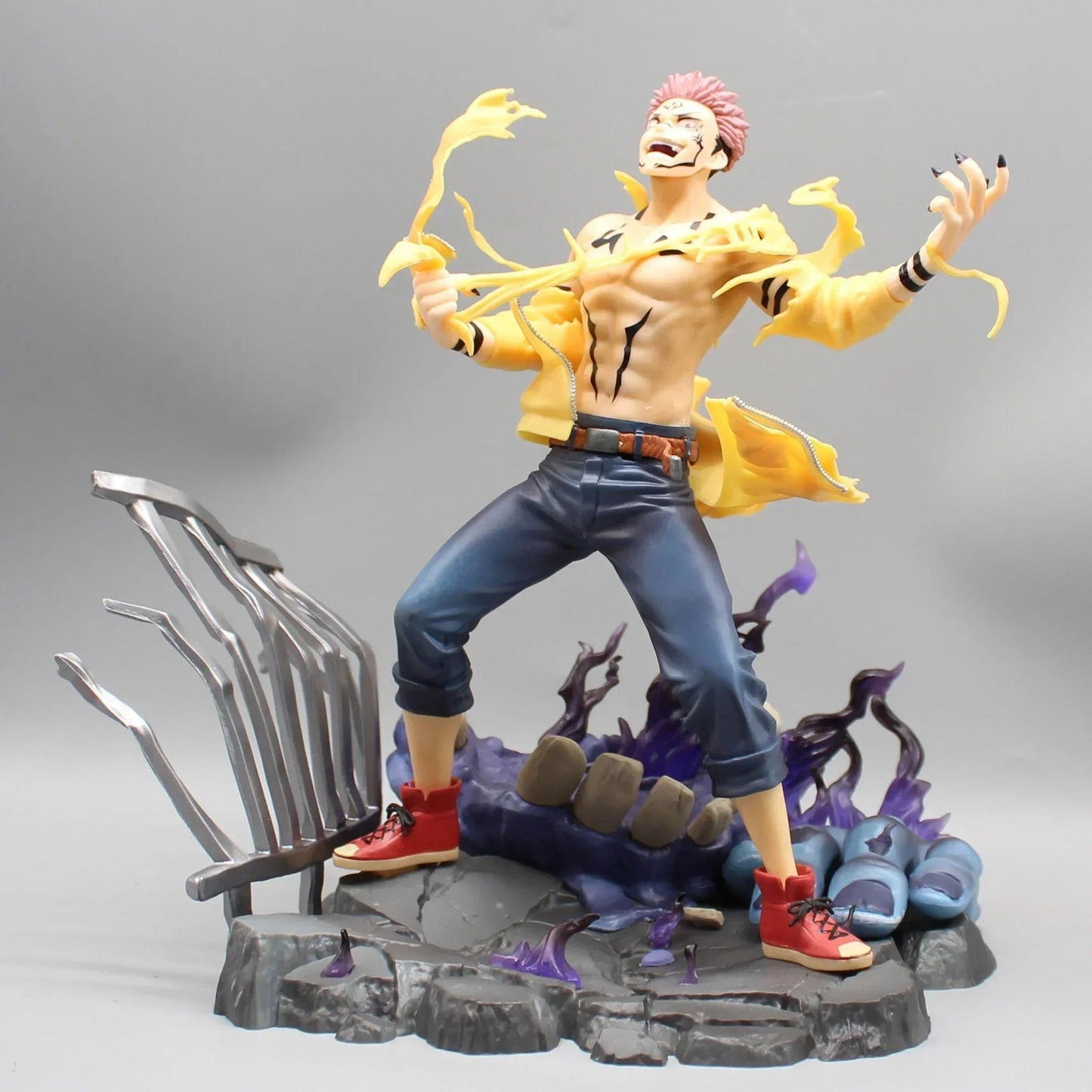 Ryomen Sukuna Anime Figure, Jujutsu Kaisen JJK Action Figurines Statue Collection 25 cm