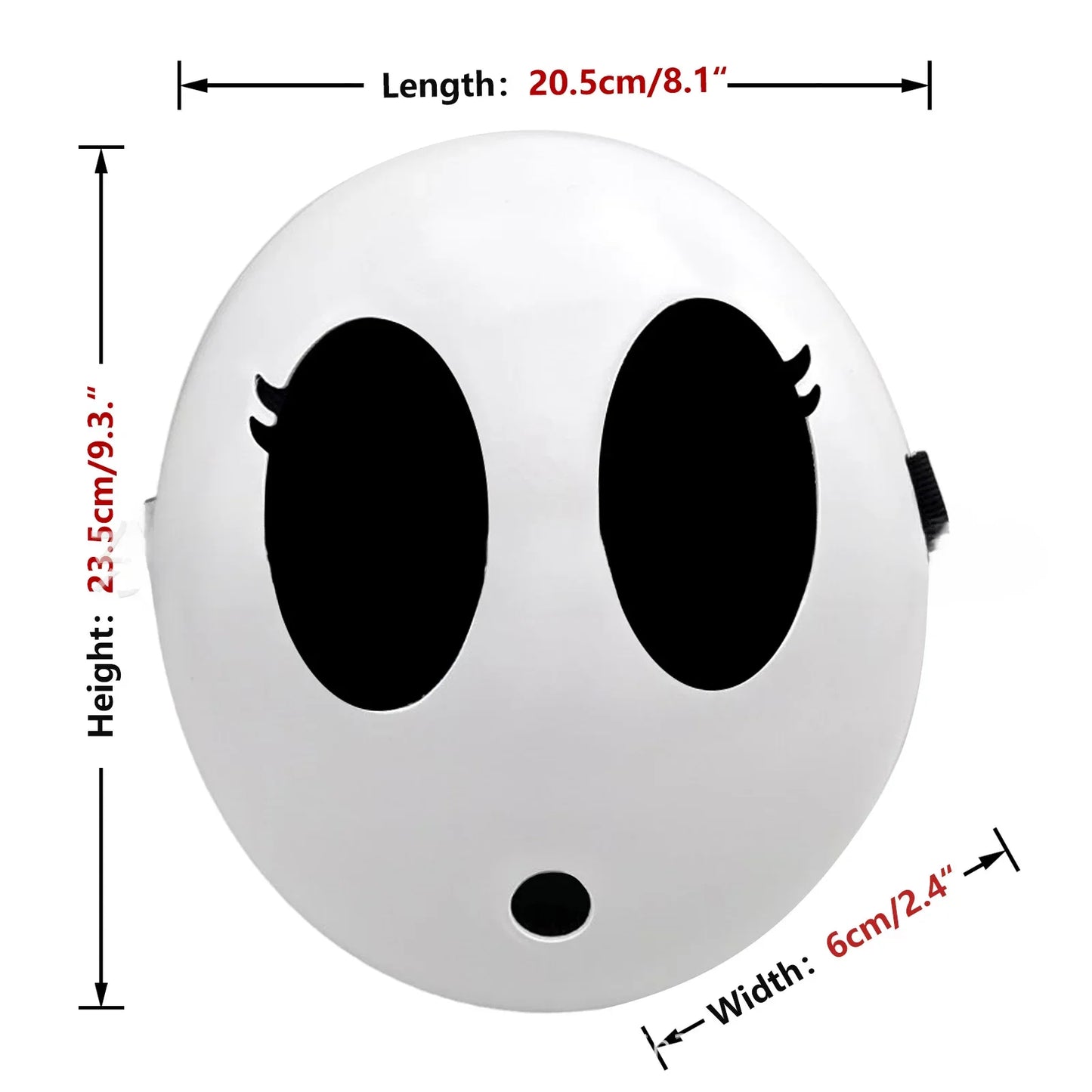 Halloween Cosplay Game Bros Shy Guy Mask Funny Kid Adlut Unisex White Plastick Masks Masquerade Party Dress Up Costume Props