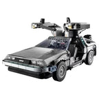 LEGO 10300 DeLorean Back to the Future Time DMC-12 Machine Sport Car Building Blocks Fit Bricks Toys for Kids Chritmas Gift Set - wood