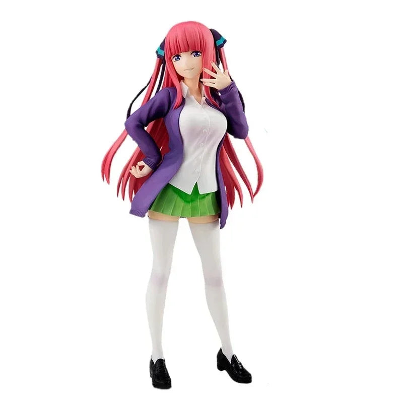 18cm Anime Figure The Quintessential Quintuplets Nakano Ichika Nino Itsuki School Uniform Static Collection Model PVC Doll Toys