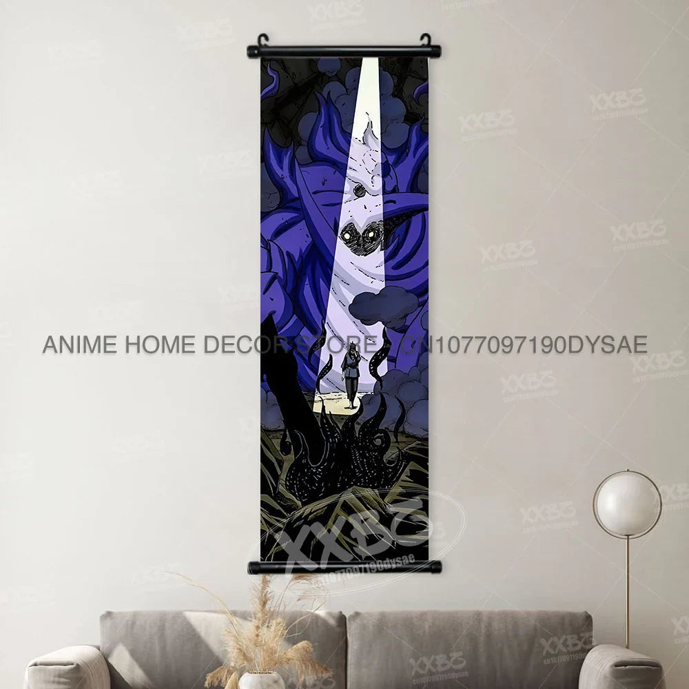 Uzumaki Naruto Posters: Sasuke & Madara Wall Art Scroll