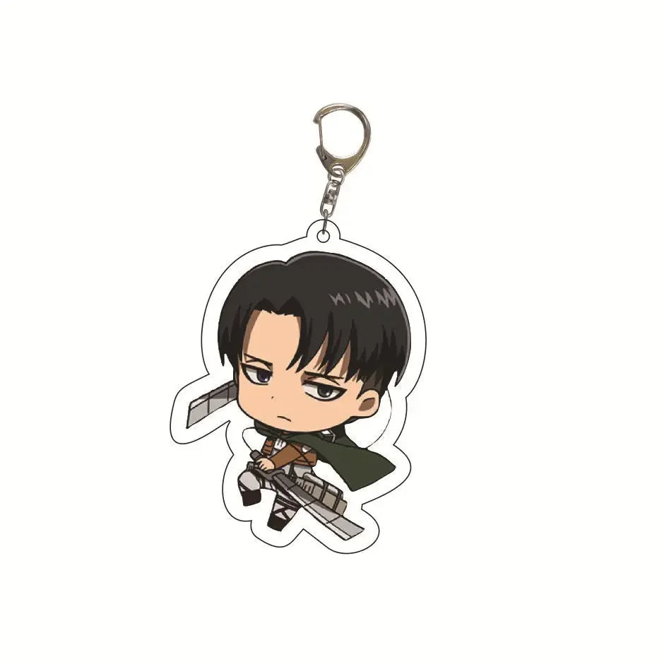 Anime Keychain Cute Cartoon Keychain Car Accessories for Men Bag Pendant Shingeki No Kyojin Friend Gifts Jewelry