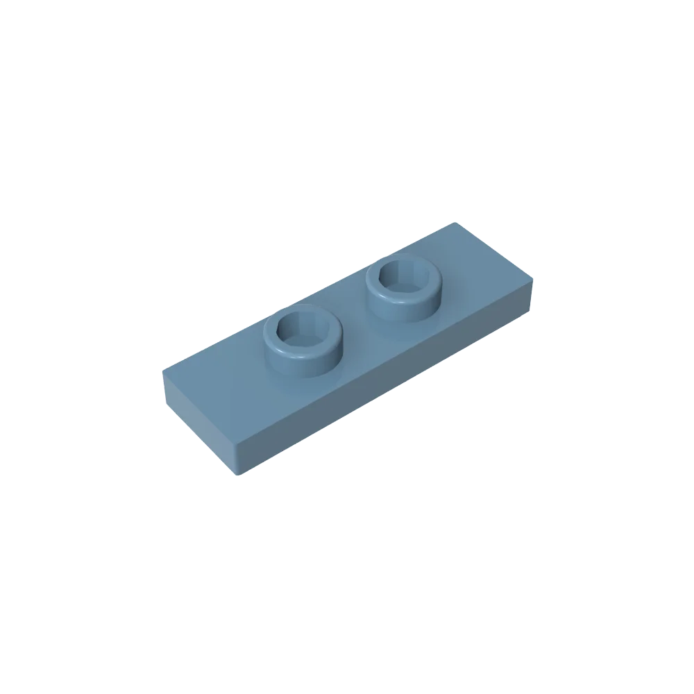 Gobricks GDS-1504 Plate, Modified 1 x 3 with 2 Studs (Double Jumper) | Compatible Building Block Piece