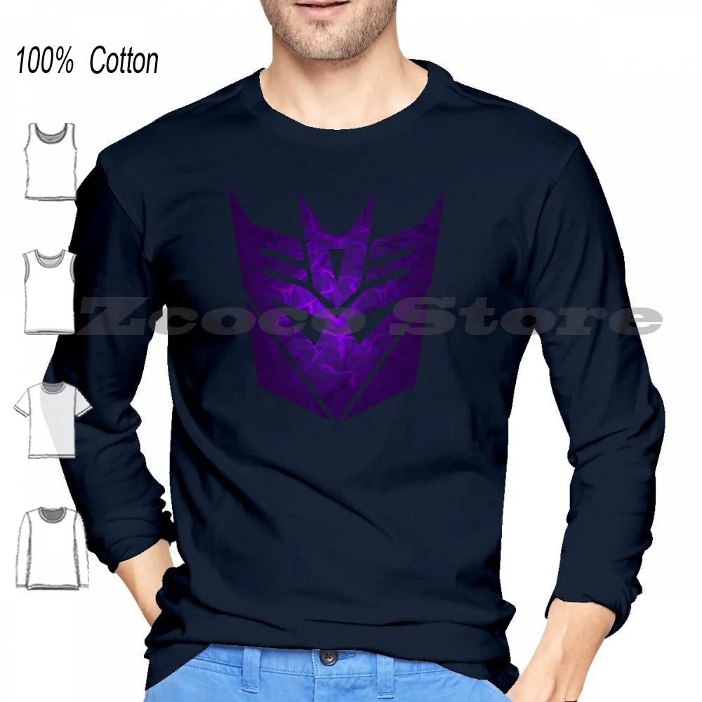 T-Shirt 100% Cotton Men Women Personalized Pattern Megatron Autobot Transform Car Plane Robot Purple Scorpion Stores