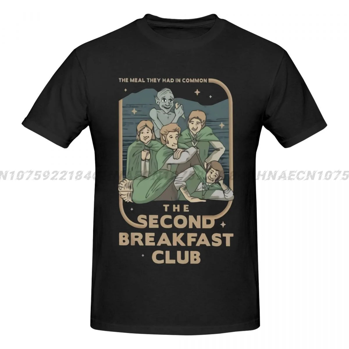 Hobbit The Second Breakfast Club T-Shirt Men Fashion Crew Neck Short Sleeves Cotton Tops Clothing Women tshirt