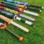 Tanjiro Katana Umbrella: Demon Slayer Long Handle UV Parasol