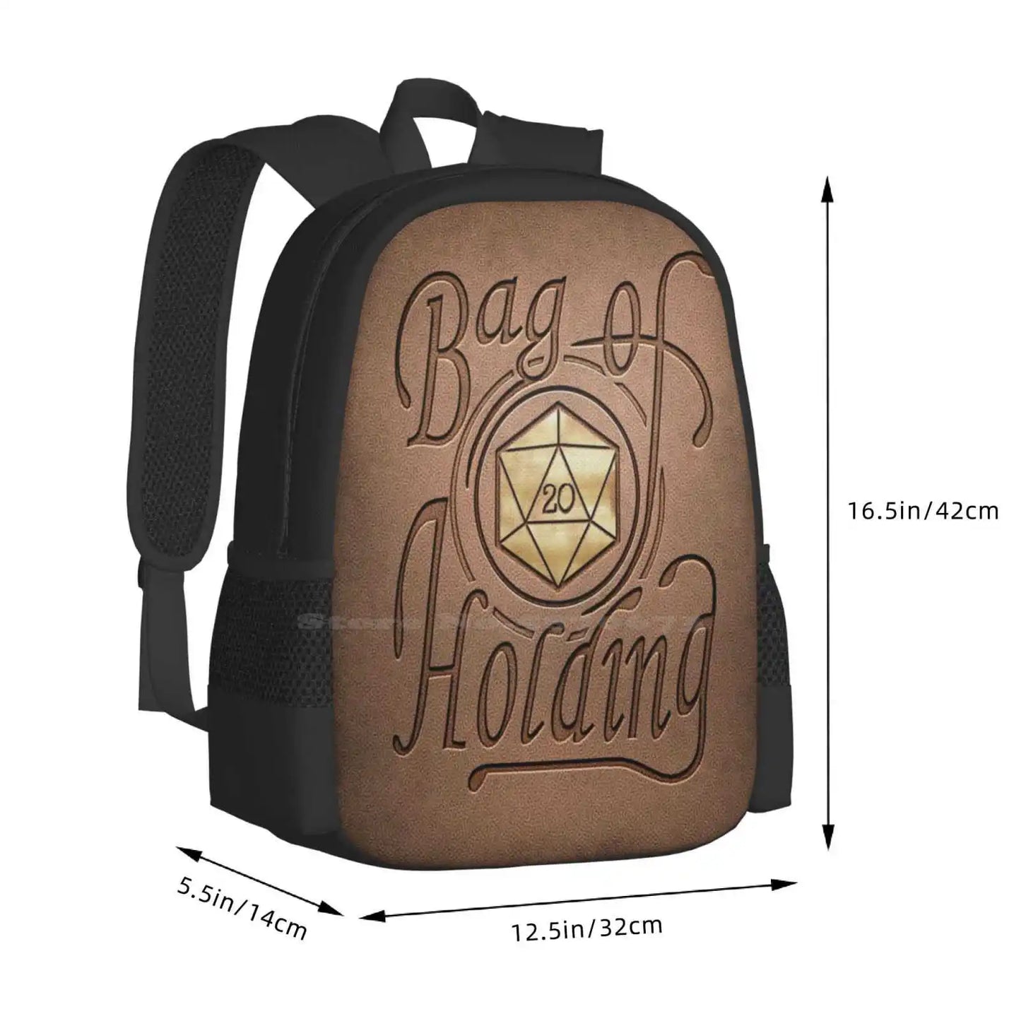 Sac de tenue (aspect cuir léger) nouveautés sacs unisexe sac d'étudiant sac à dos de tenue magique mdn et Dragons donjons