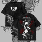 Dark Manga Pattern T-Shirt Japanese Anime Streetwear