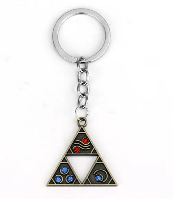 Zeldas Hylian Shield Keychain Breath of The Wild Sheikah Eye Majora's Mask Sword Triforce Symbol Pendant Key Chain Men Jewelry