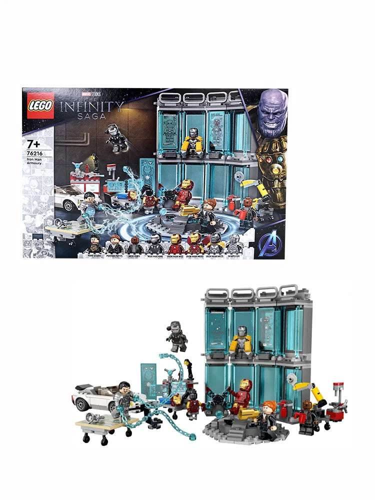LEGO 76216 Marvel Iron Man Armory Toy Building Set,Avengers Iron Man Pretend Play Toy,Marvel with Suit Minifigures - LEGO76216