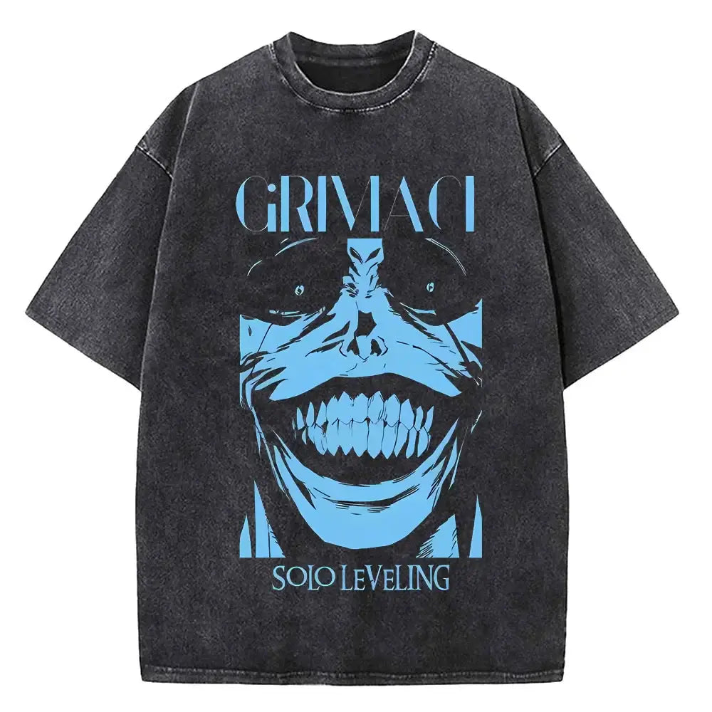 Solo Leveling Vintage T-shirt: Washed Cotton Streetwear