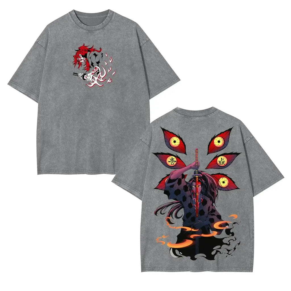 Demon Slayer Kokushibo Graphic T-shirt Harajuku Vintage