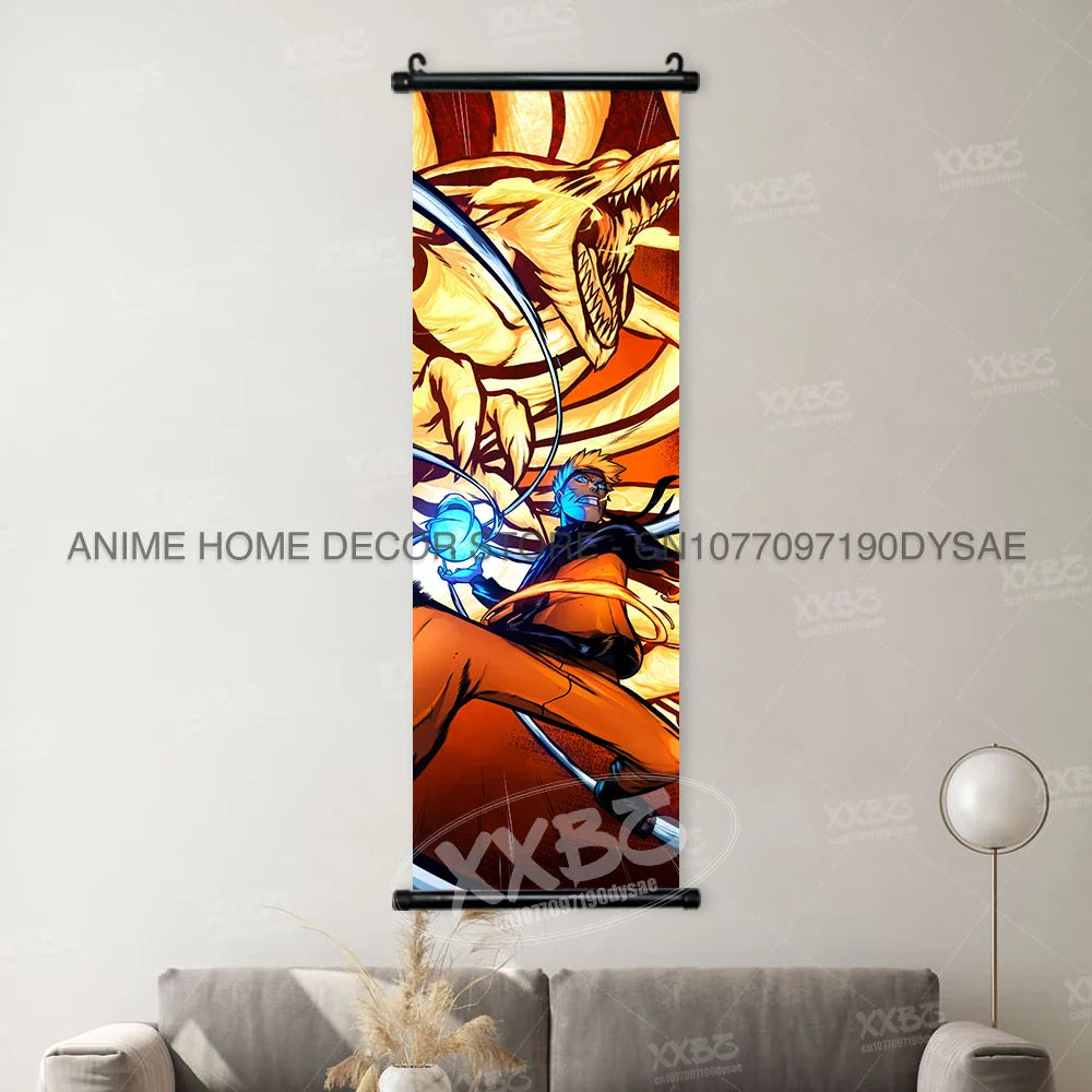 Uzumaki Naruto Posters: Sasuke & Madara Wall Art Scroll