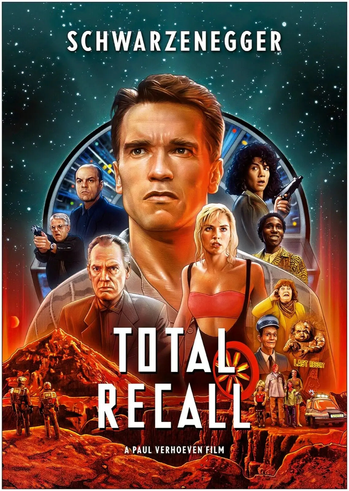 Total Recall Movie Print Art Canvas Poster For Living Room Decor Home Wall Picture