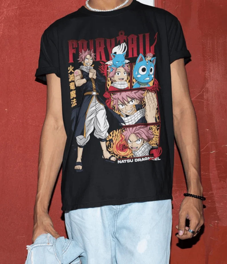 Fairy Tail T-Shirt: Natsu & Gray Dragon Slayer Anime Tee