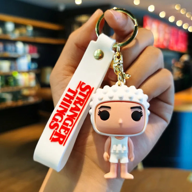 Creative cartoon character thriller horror doll keychain pendant bag personalised car key chain charm wholesale