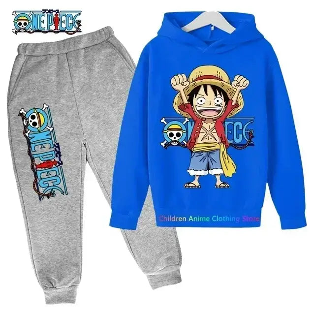 One Piece Hoodies Kids Fashion 2025 Luffy Pullover